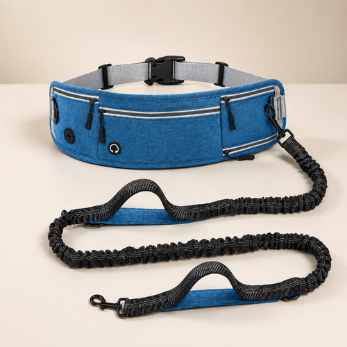 Hands-Free Dog Walking Belt - Reflective Waist Leash