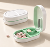 Pet Medicine Storage Box with Built-In Pill Cutter