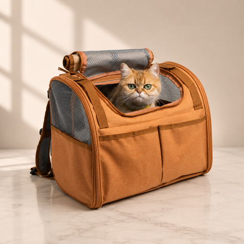 Expandable Cat Carrier Backpack - Breathable Pet Travel Backpack